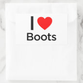 I Love Boots Rechthoekige Sticker (Tas)