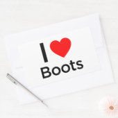 I Love Boots Rechthoekige Sticker (Envelop)