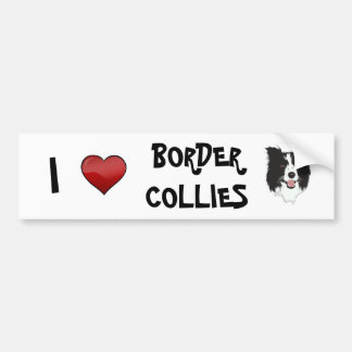 I Love Border Collies Bumpersticker
