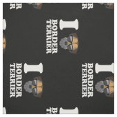 I Love Border Terrier -2- Stof (Swatch)