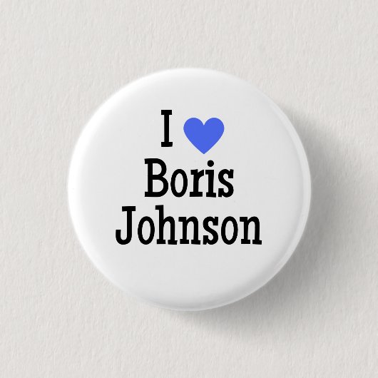 I Love Boris Johnson Ronde Button 3,2 Cm (Voorkant)