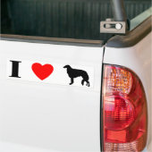 I Love Borzois Bumpersticker (Op Truck)