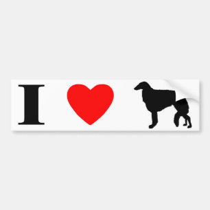 I Love Borzois Bumpersticker