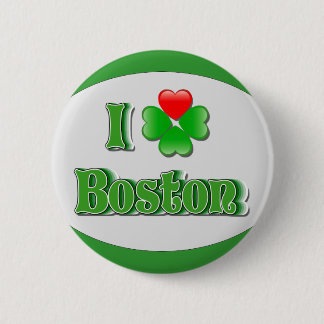 i Love Boston - Clover Ronde Button 5,7 Cm