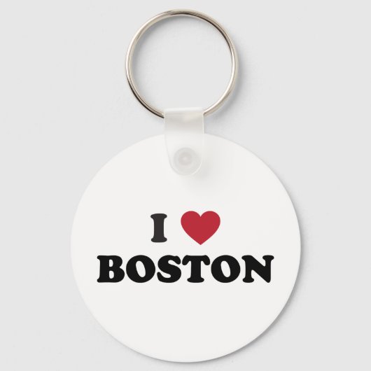 I Love Boston Massachusetts Sleutelhanger (Voorkant)
