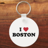 I Love Boston Massachusetts Sleutelhanger (Voorkant)