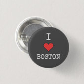 "I Love Boston" Ronde Button - Boston Swag Design (Voorkant /achterkant)