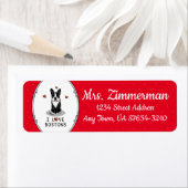 I Love Bostons - Boston Terriers (zwart-wit) Etiket (Insitu)