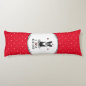 I Love Bostons Boston Terriers (zwart-wit) Lichaamskussen (Achterkant)