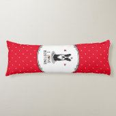 I Love Bostons Boston Terriers (zwart-wit) Lichaamskussen (Voorkant)