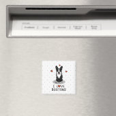 I Love Bostons Boston Terriers (zwart-wit) Magneet (Insitu (Vaatwasser))