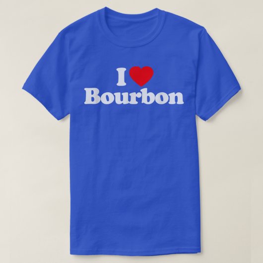 I Love Bourbon Heart _ Funny T-shirt (Design voorkant)