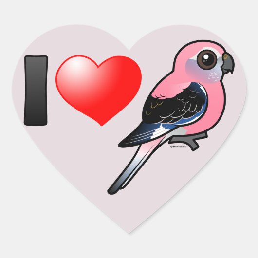 I Love Bourkies Hart Sticker (Voorkant)