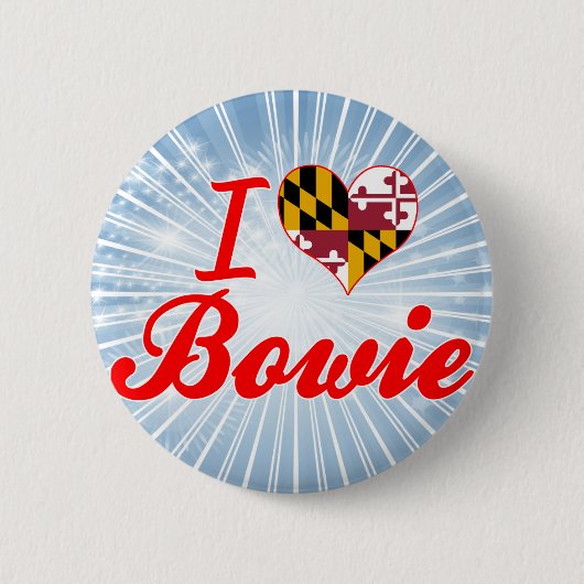 I Love Bowie, Maryland Ronde Button 5,7 Cm (Voorkant)