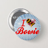 I Love Bowie, Maryland Ronde Button 5,7 Cm (Voorkant /achterkant)