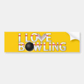 I Love Bowling Bumpersticker (Voorkant)