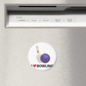 I Love Bowling Magneet (Insitu (Vaatwasser))