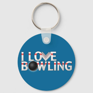 I Love Bowling Sleutelhanger