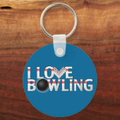 I Love Bowling Sleutelhanger (Voorkant)