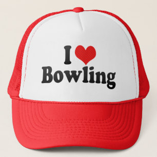 I Love Bowling Trucker Pet