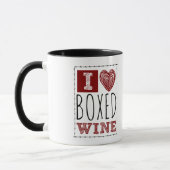 I Love Boxed Wine Barbed Wire Heart Mok (Links)