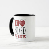 I Love Boxed Wine Barbed Wire Heart Mok (Voorkant links)