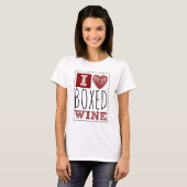 I Love Boxed Wine Barbed Wire Heart T-shirt (Voorkant volledig)