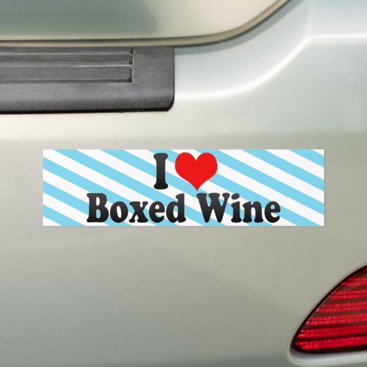 I Love Boxed Wine Bumpersticker (Op auto)