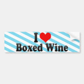 I Love Boxed Wine Bumpersticker (Voorkant)