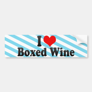 I Love Boxed Wine Bumpersticker