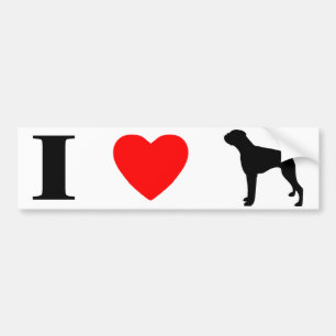 I Love Boxers Bumpersticker