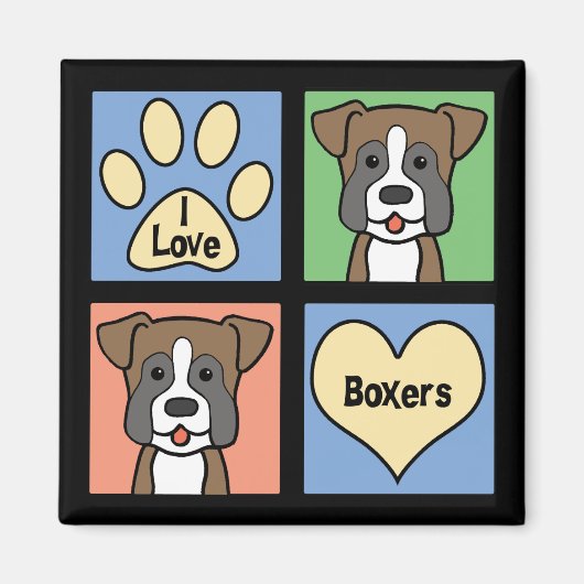 I Love Boxers Magneet (Voorkant)