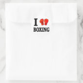 I Love Boxing Ronde Sticker (Tas)