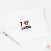 I Love Boxing Ronde Sticker (Envelop)