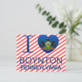 I Love Boynton, PA Briefkaart (Staand voorkant)