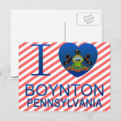I Love Boynton, PA Briefkaart (Voorkant / Achterkant)