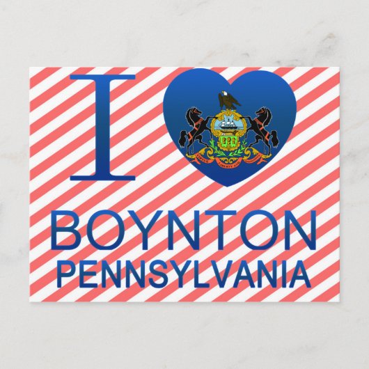I Love Boynton, PA Briefkaart (Voorkant)
