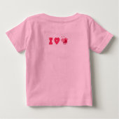 "I Love Boys" Baby T-shirt in roze / roze (Achterkant)