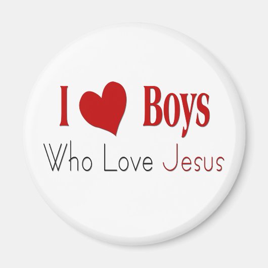 I Love Boys Magneet (Voorkant)