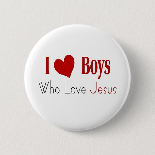 I Love Boys Ronde Button 5,7 Cm (Voorkant)