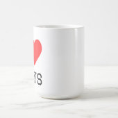 I love boys square sticker koffiemok (Center)