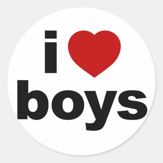 I Love Boys Sticker (Voorkant)