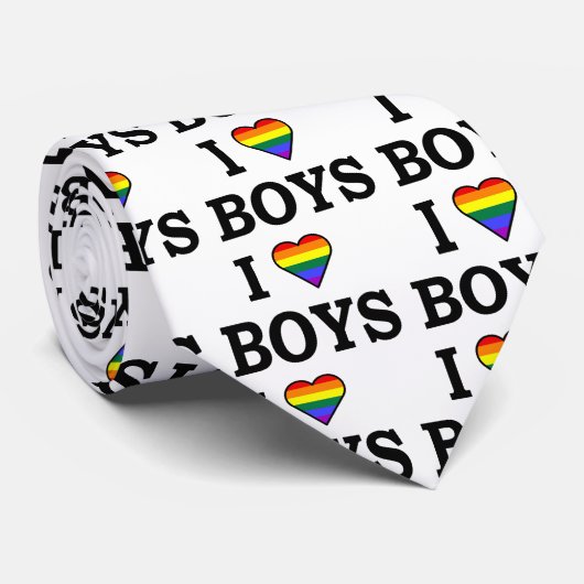I Love Boys Stropdas (Opgerold)