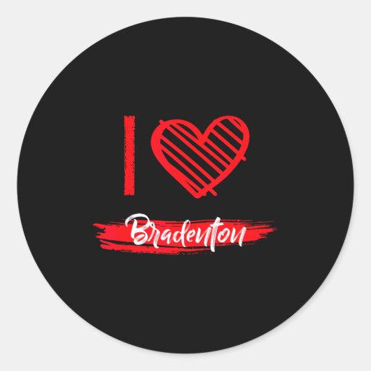 I Love Bradenton I Heart Bradenton Ronde Sticker (Voorkant)