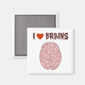 I Love Brains Magneet (Voorkant / Achterkant)