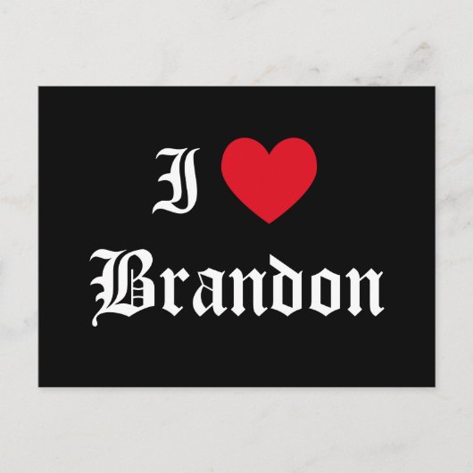 I Love Brandon Briefkaart (Voorkant)