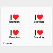 i love brandon rechthoekige sticker (Vel)