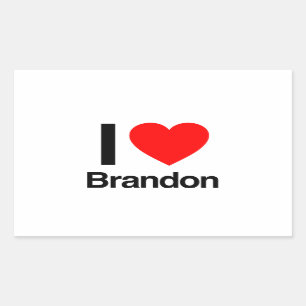 i love brandon rechthoekige sticker