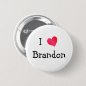 I Love Brandon Ronde Button 5,7 Cm (Voorkant /achterkant)