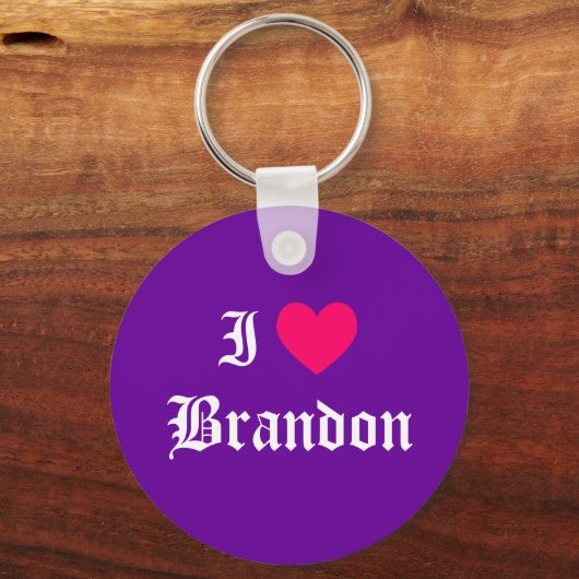 I Love Brandon Sleutelhanger (Voorkant)